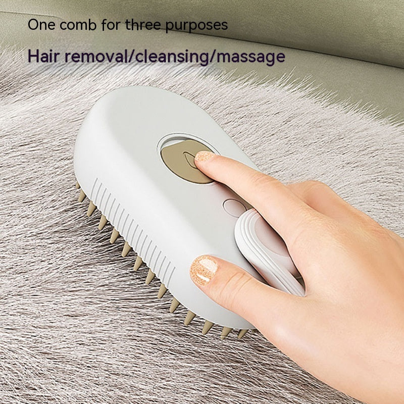 Ultimate 3-in-1 Pet Steam Brush - Groom, Clean & Pamper!